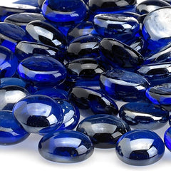 American Fire Glass FB-ROYLST-10 1/2-Inch Fire Pit Glass Beads 10 Pounds, Royal Blue Luster