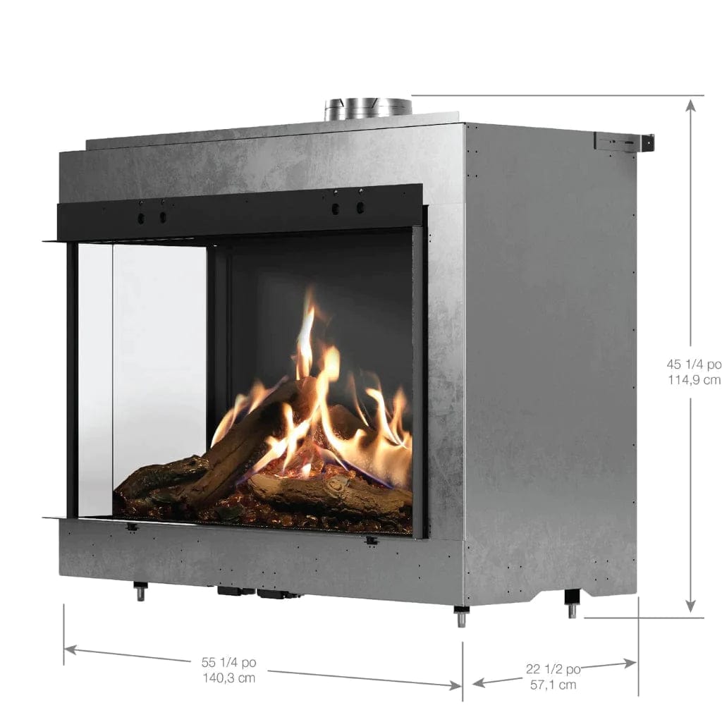 Dimplex Faber FMG4726L Matrix Left-Facing Built-In Gas Fireplace 47x26-Inch