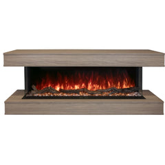 Modern Flames Pro Multi-Sided Built In Electric Fireplace with Coastal Sand Finish