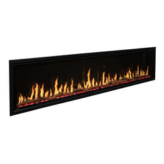 Modern Flames 60-inch Orion Slim Heliovision Fireplace Red flames with White Background