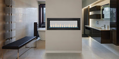 Napoleon NEFBDHE CLEARion Elite Built-In See-Through Electric Fireplace with Log Set and Crystal Media
