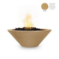 The Outdoor Plus Cazo Fire Bowl Brown Finish with White Background