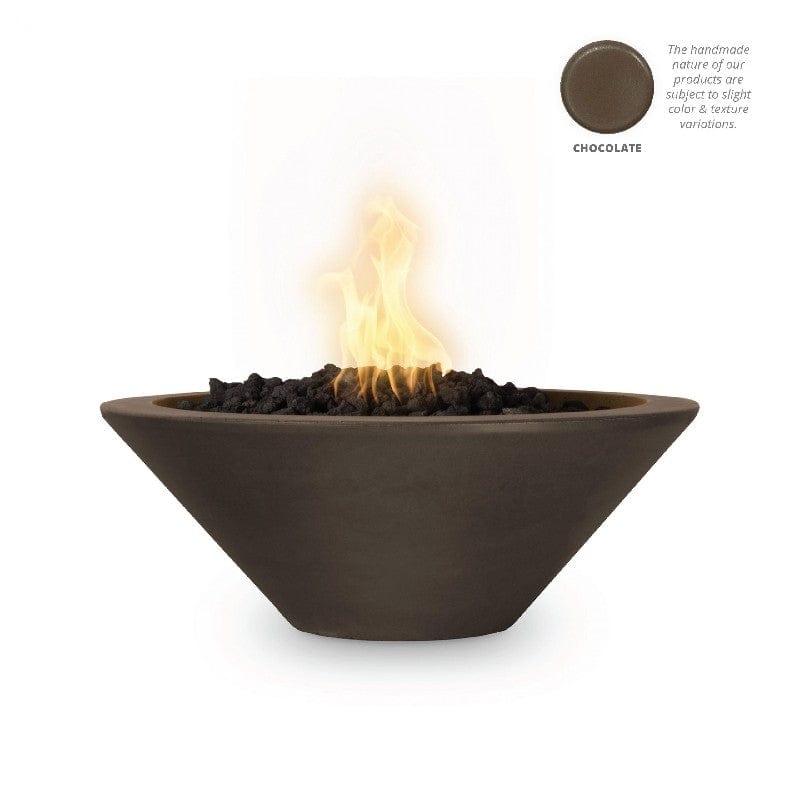 The Outdoor Plus Cazo Fire Bowl Chocolate Finish with White Background