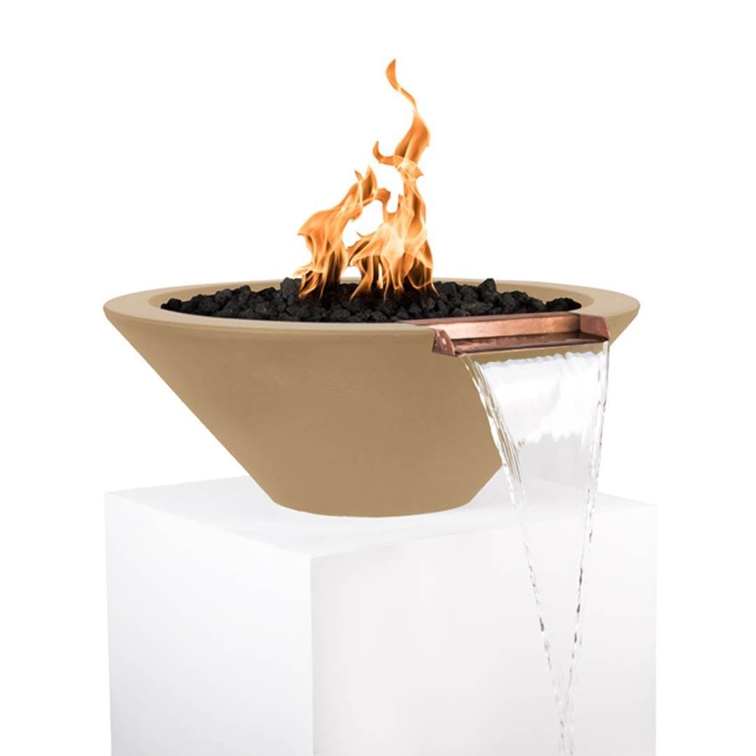 The Outdoor Plus Cazo Fire and Water Bowl Brown Finish with White Background