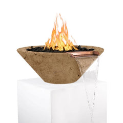 The Outdoor Plus Cazo Fire and Water Bowl Rustic Coffee Finish with White Background