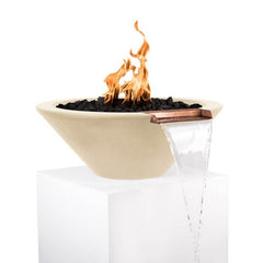 The Outdoor Plus Cazo Fire and Water Bowl Vanilla Finish with White Background