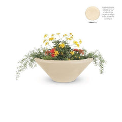 The Outdoor Plus Cazo Planter Bowl Vanilla Finish with White Background