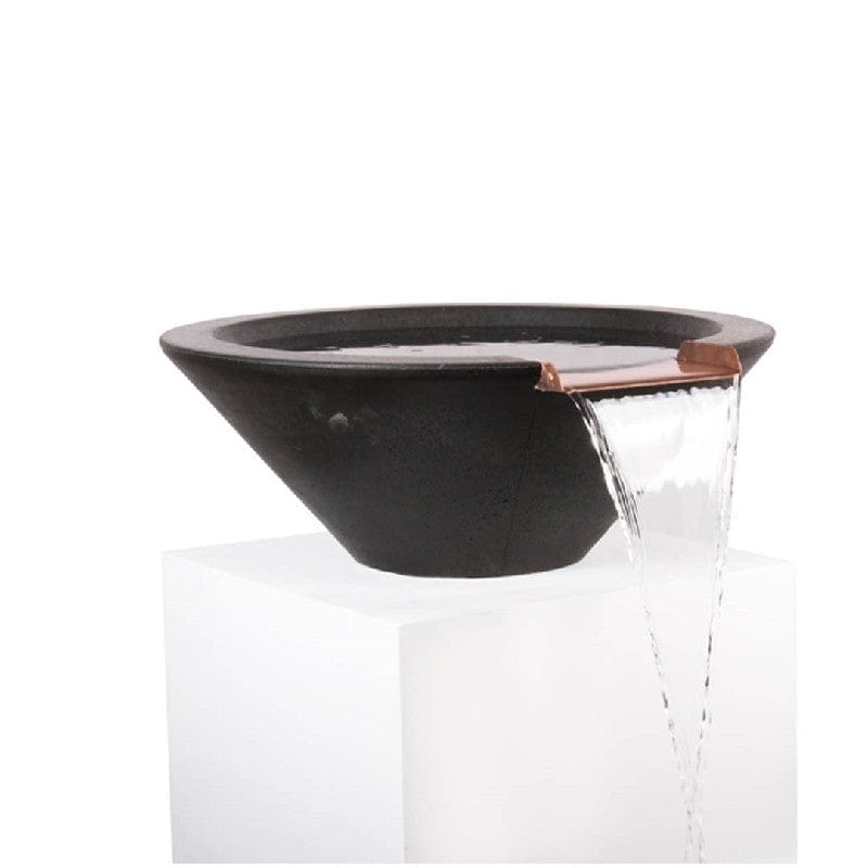 The Outdoor Plus Cazo Water Bowl Black Finish with White Background