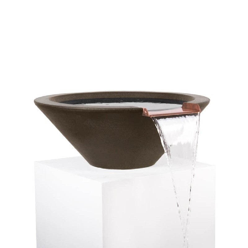 The Outdoor Plus Cazo Water Bowl Chocolate Finish with White Background