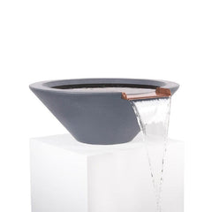 The Outdoor Plus Cazo Water Bowl Grey Finish with White Background