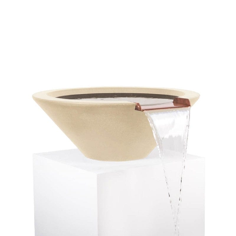 The Outdoor Plus Cazo Water Bowl Vanilla Finish with White Background