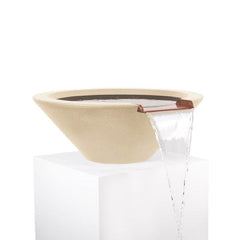 The Outdoor Plus Cazo Water Bowl Vanilla Finish with White Background