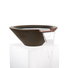 The Outdoor Plus Cazo Water Bowl Copper Finish with White Background