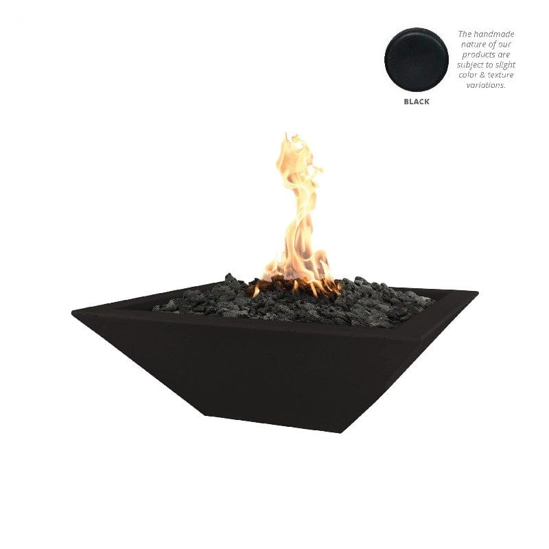 The Outdoor Plus Maya Fire Bowl Black Finish with White Background