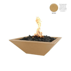 The Outdoor Plus Maya Fire Bowl Brown Finish with White Background