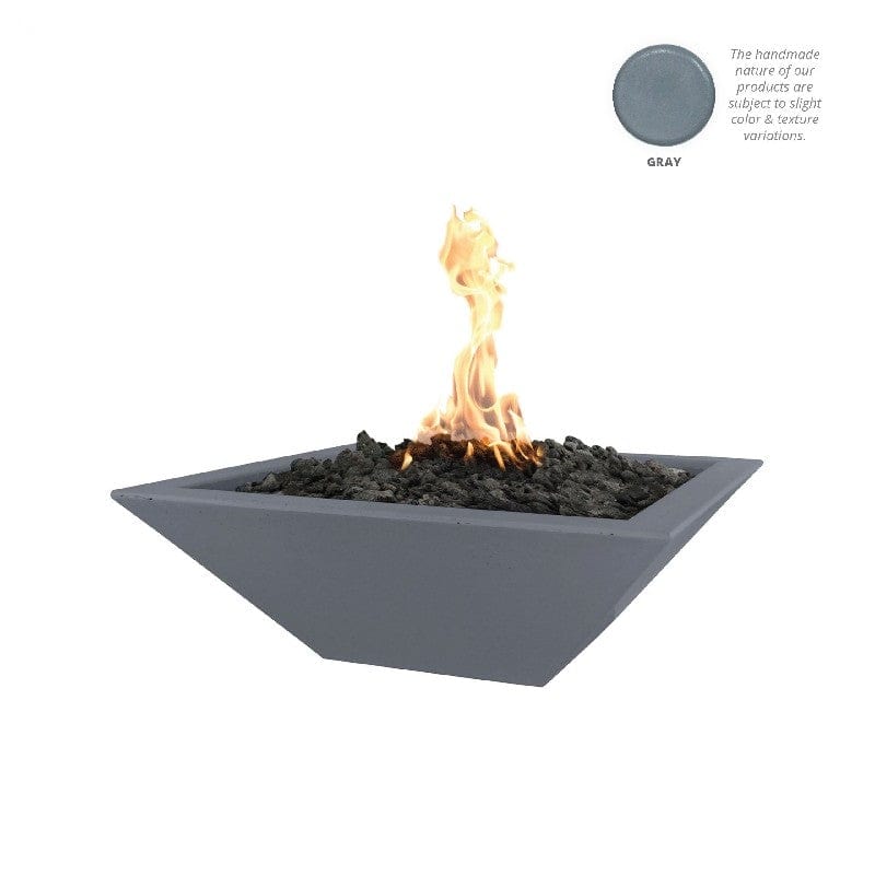The Outdoor Plus Maya Fire Bowl Grey Finish with White Background