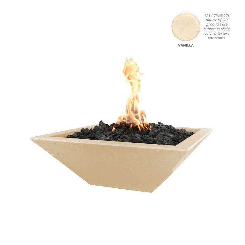 The Outdoor Plus Maya Fire Bowl Vanilla Finish with White Background