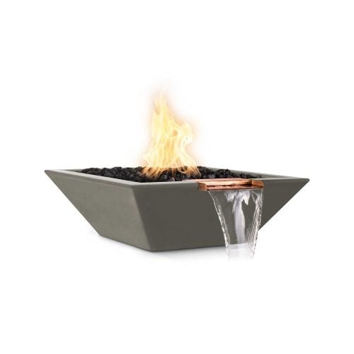 The Outdoor Plus Maya Fire and Water Bowl Ash Finish with White Background