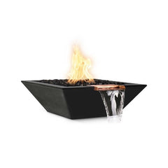 The Outdoor Plus Maya Fire and Water Bowl Black Finish with White Background