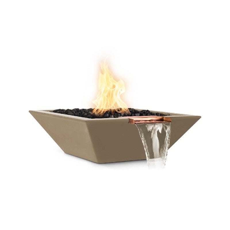 The Outdoor Plus Maya Fire and Water Bowl Brown Finish with White Background