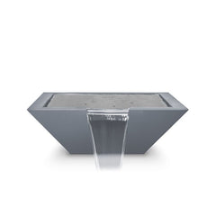 The Outdoor Plus Maya Powder Coated Water Bowl Grey Finish with White