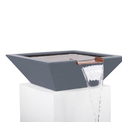 The Outdoor Plus Maya Water Bowl Grey Finish with White Background