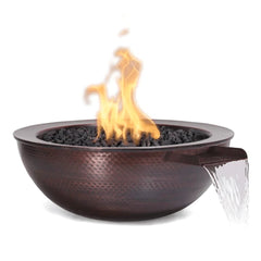 The Outdoor Plus 27-inch Sedona Fire and Water Bowl with Hammered Copper Finish