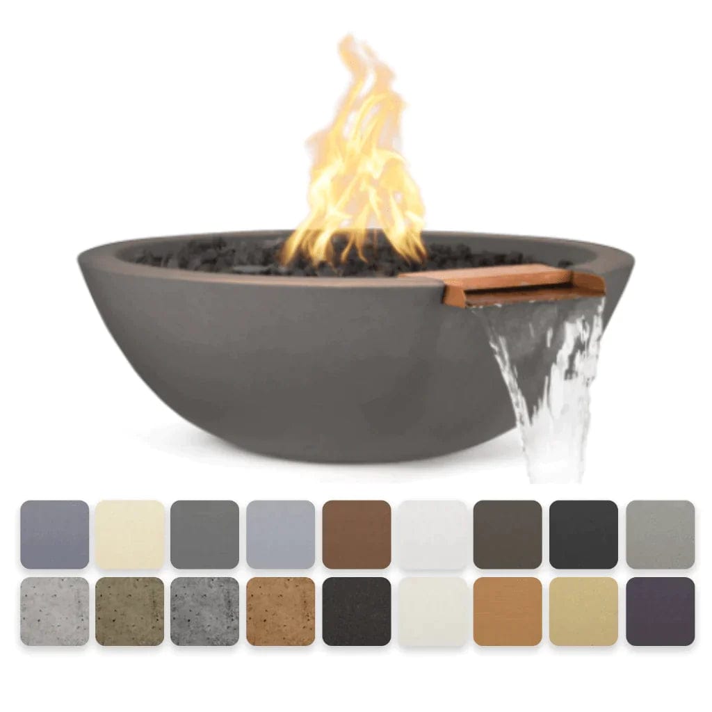 The Outdoor Plus Sedona GFRC Fire and Water Bowl with Color Options