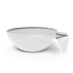 The Outdoor Plus 27-inch Sedona Water Bowl White Finish with White Background