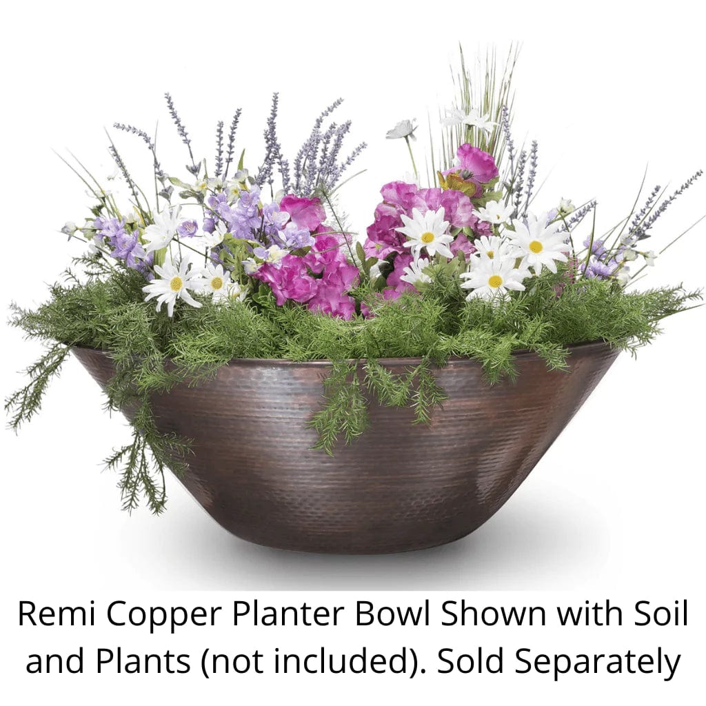 The Outdoor Plus 31-inch Remi Copper Planter with Soil and Plants
