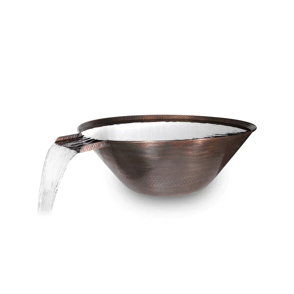 The Outdoor Plus 31-inch Remi Copper Water Bowl with Soil and Plants