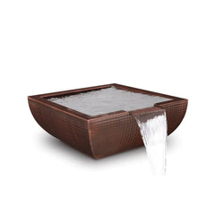 The Outdoor Plus Avalon Water Hammered Copper Bowl with White Background