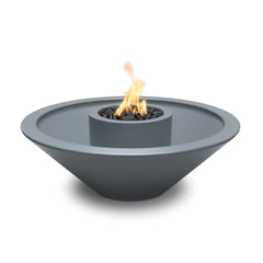 The Outdoor Plus 48-inch Cazo Fire & Water Bowl Grey Finish with White Background