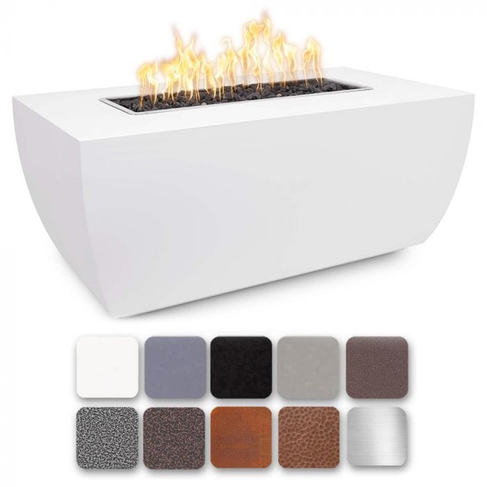 The Outdoor Plus Avalon 24-inch Tall Fire Pit White Finish with Different Color Finish