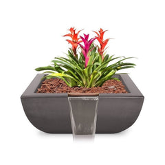 The Outdoor Plus Avalon Planter and Water Chestnut Bowl Finish with White Background