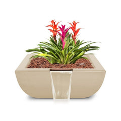 The Outdoor Plus Avalon Planter and Water Vanilla Bowl Finish with White Background