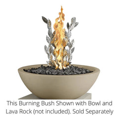 The Outdoor Plus 16-inch Burning Bush Gas Fire Pit Burner View with White Background