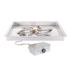 The Outdoor Plus Square Drop-in Pan with Stainless Steel Triple S Bullet Burner Available in Different Sizes and Ignition Systems