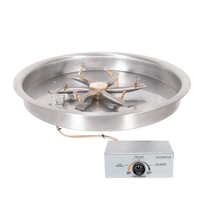 The Outdoor Plus Round Drop-in Pan with Stainless Steel Triple S Bullet Burner