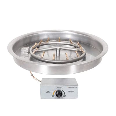 The Outdoor Plus Round Drop-in Pan with Stainless Steel Round Bullet Burner