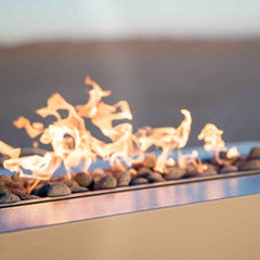 The Outdoor Plus Coronado Fire Pit Table Zoom View in the Fire