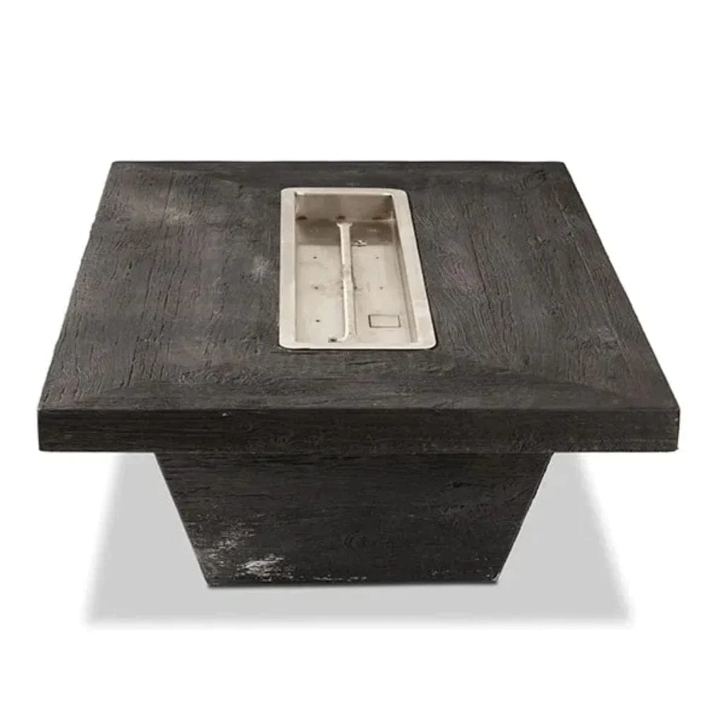 The Outdoor Plus Carson Fire Pit Table Ebony Finish NO Fire with White Background