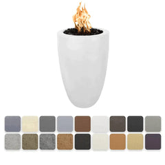 The Outdoor Plus 22-inch Castillo Concrete Fire Pillar with Different Finish