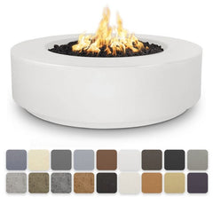 The Outdoor Plus 42x12-inch Florence Fire Pit White Finish with Different Finish Color