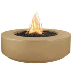 The Outdoor Plus 42-inch Florence Brown Finish Tall Round Fire Pit with White Background