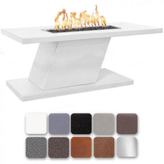 The Outdoor Plus 24-inch Imperial Tall Fire Pit Powder Coat White Finish with Different Finish