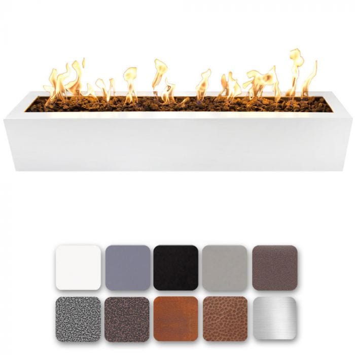 The Outdoor Plus Eaves Fire Pit White Finish with Different Color Finish