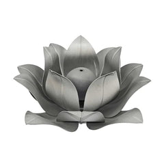 The Outdoor Plus 18" Stainless Steel Lotus Flower with White Background