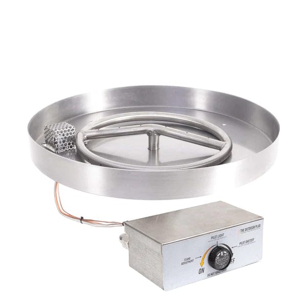 The Outdoor Plus Round Stainless Steel Burner with Control Power On Off