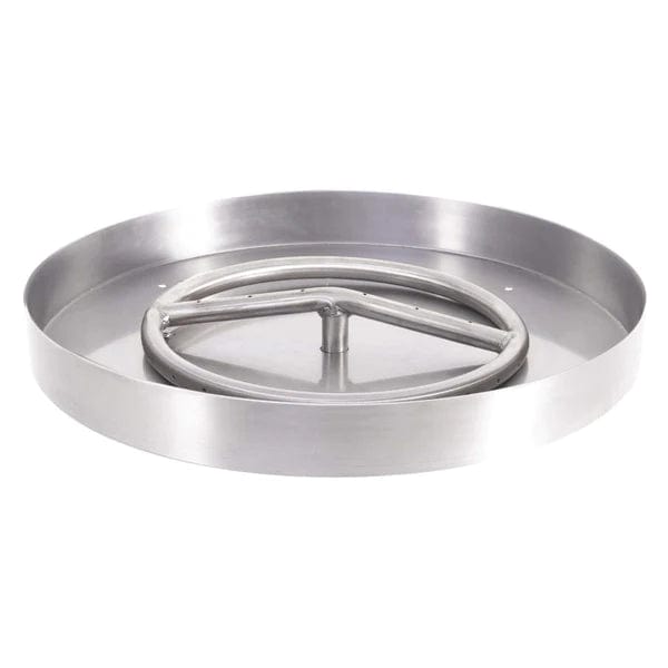 The Outdoor Plus Lipless Round Drop-in Pan with Round Burner with White Background